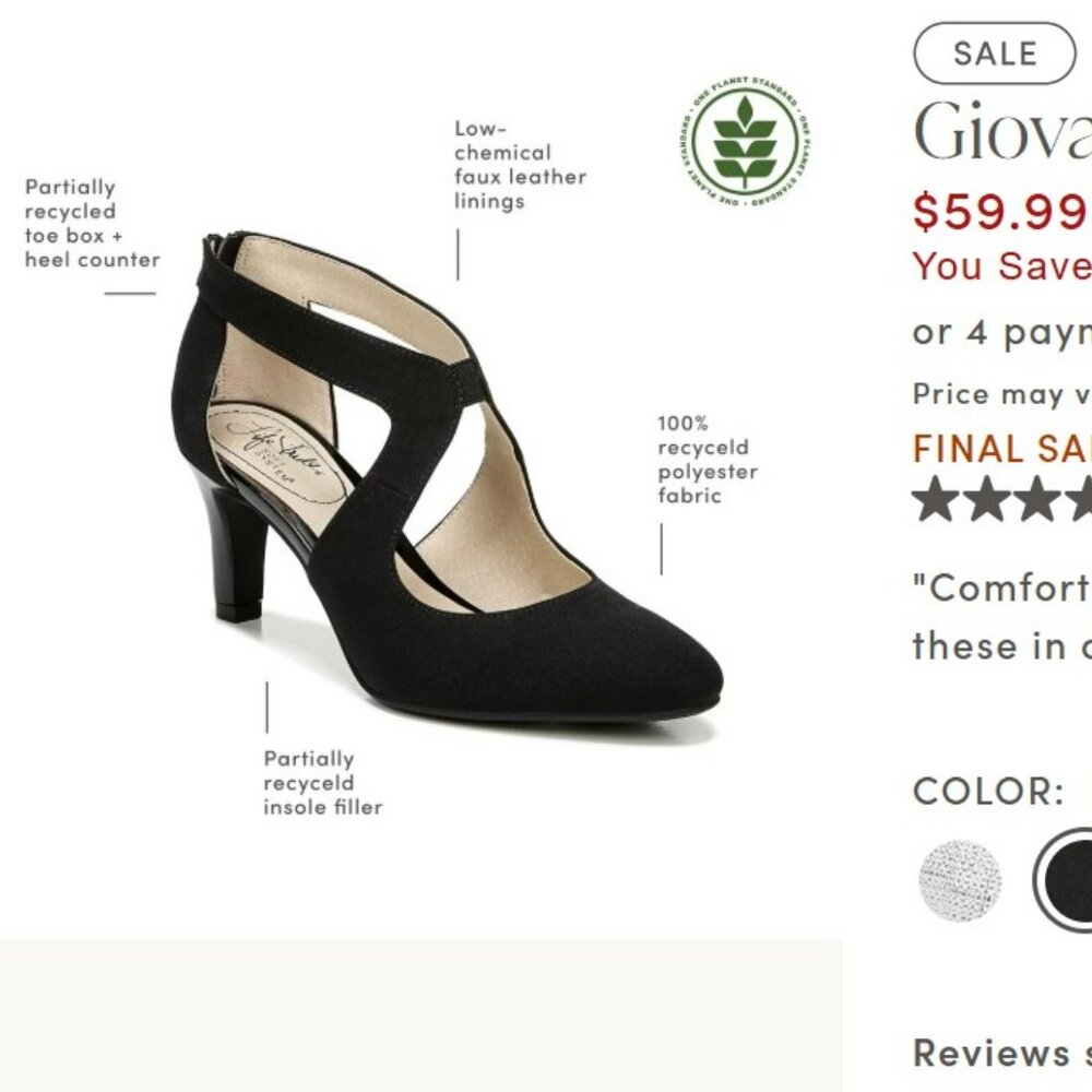 Black Life Stride Pump Heels